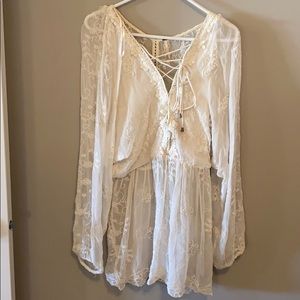 Free people cream tunic